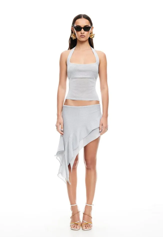 Lioness Fashion PALISADES HALTER TOP Silver Women Tops Lioness Fashion PALISADES HALTER TOP Silver Women Tops