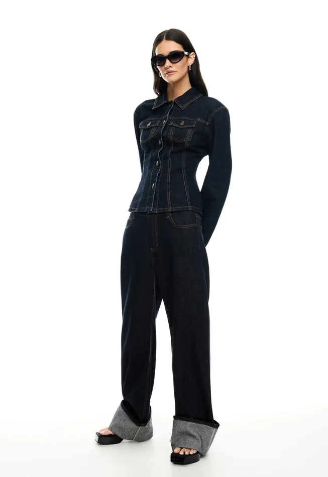 Lioness Fashion TOP MODEL CUFFED JEAN Dark Denim Women Denim Lioness Fashion TOP MODEL CUFFED JEAN Dark Denim Women Denim