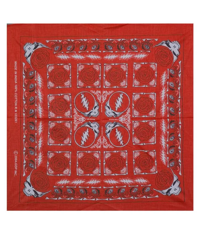 Liquid Blue Bandanas Accessories GD Rose Red Bandana