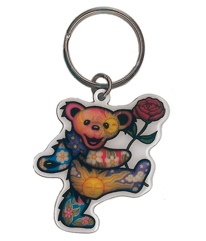 Liquid Blue Keychains Accessories Rose Bear Keychain