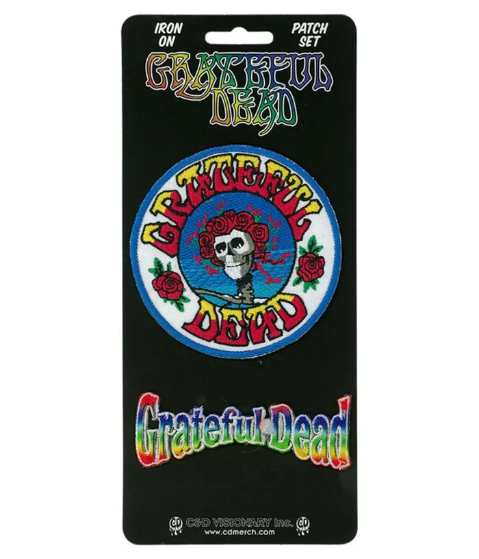 Liquid Blue Patches Accessories GD Skull And Roses and Rainbow Logo Patch Set