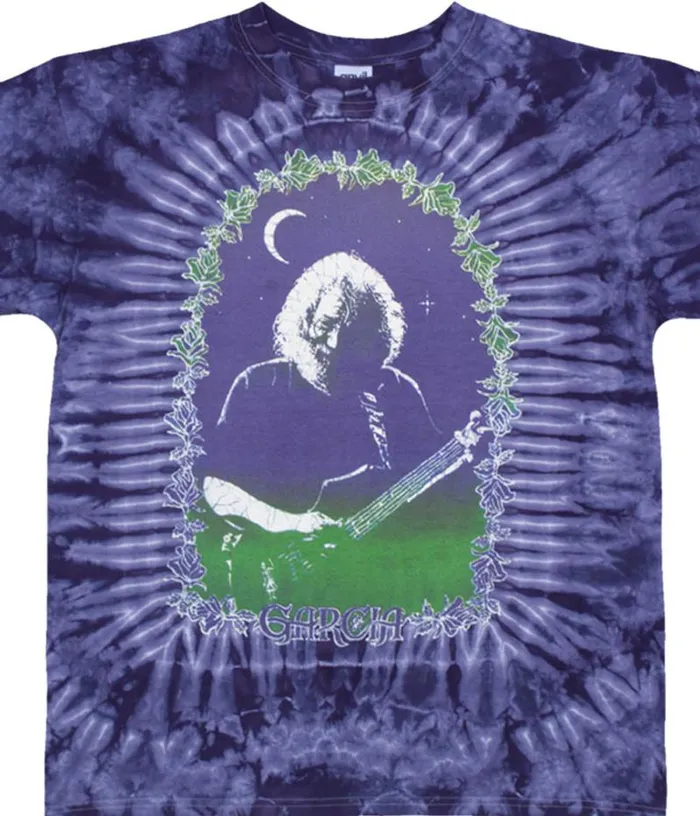 Liquid Blue TShirt Men Jerry Garcia Roses TieDye TShirt