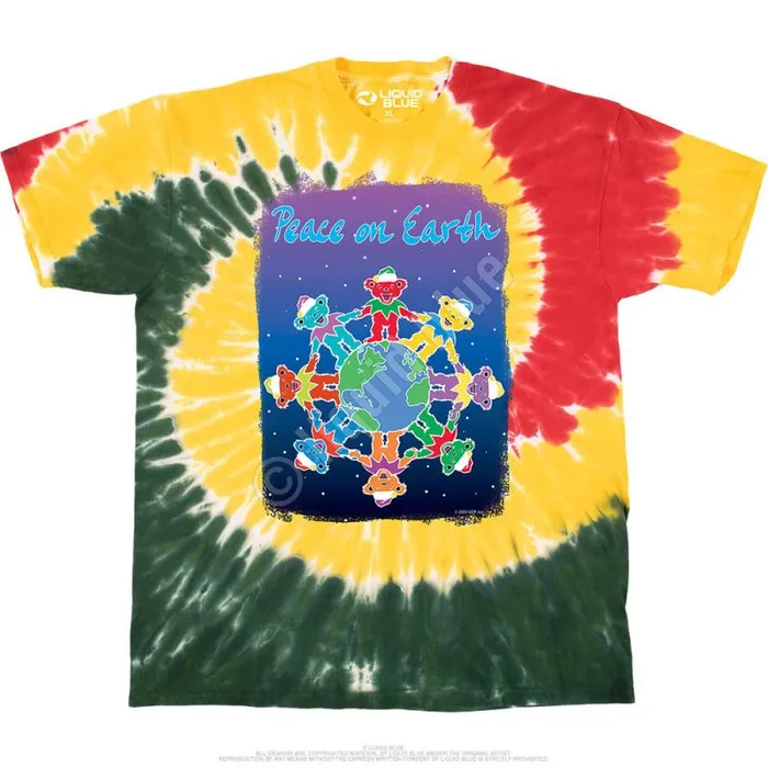 Liquid Blue TShirt Men Peace On Earth TShirt