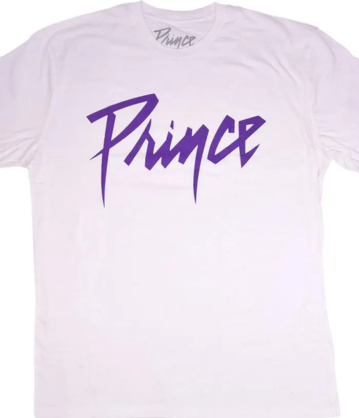 Liquid Blue TShirt Men Prince Purple Logo White TShirt