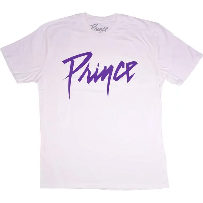 Liquid Blue TShirt Men Prince Purple Logo White TShirt