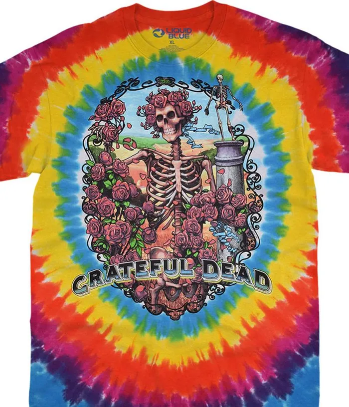 Liquid Blue TShirt Men Rainbow Bertha TieDye TShirt