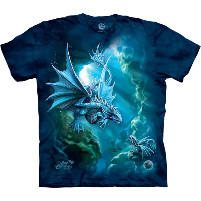 Liquid Blue TShirt Men Sea Dragon Classic Cotton TShirt
