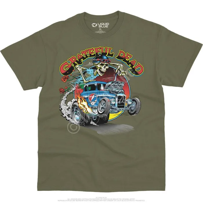 Liquid Blue TShirt Men Steal Your Hot Rod TShirt