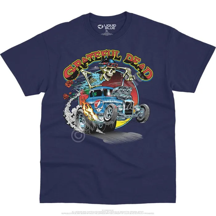 Liquid Blue TShirt Men Steal Your Hot Rod TShirt