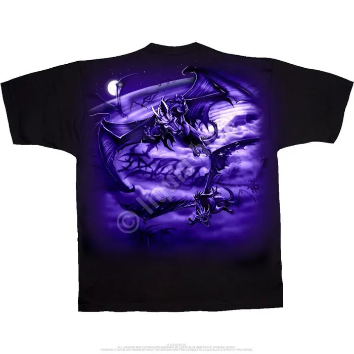 Liquid Blue TShirt Men The Swarm Black TShirt