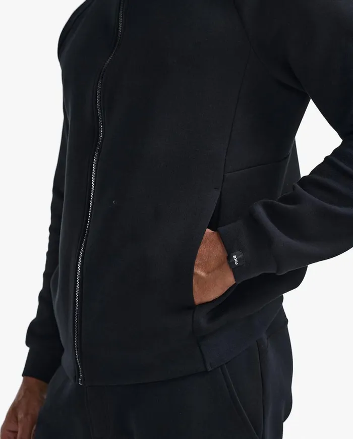 Long Sleeve and Jumpers Mens 2XU Commute Full Zip Hoodie Black