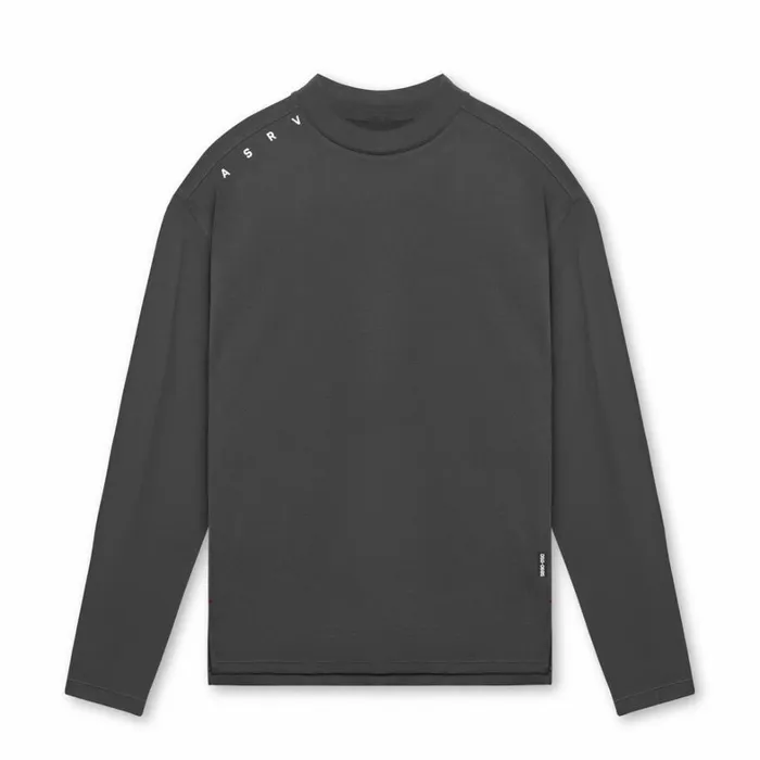 Long Sleeves Men ASRV Core Mock Neck Long Sleeve Space Grey