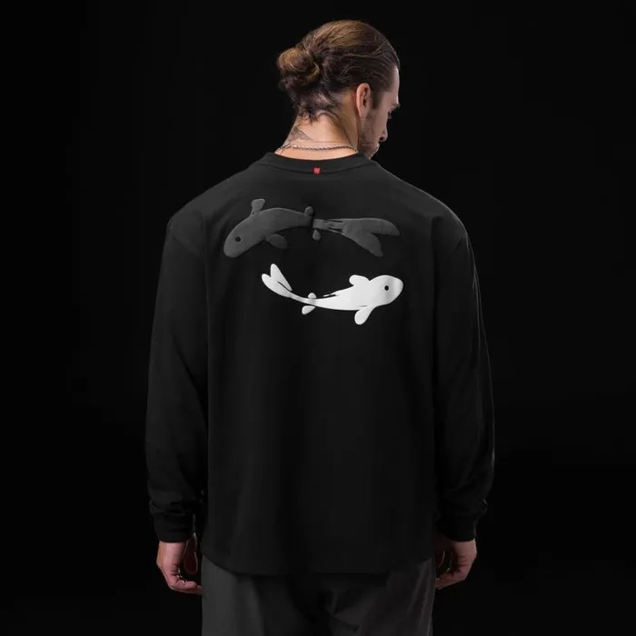 Long Sleeves Men ASRV Tech Essential Relaxed Long Sleeve Black 034koi034