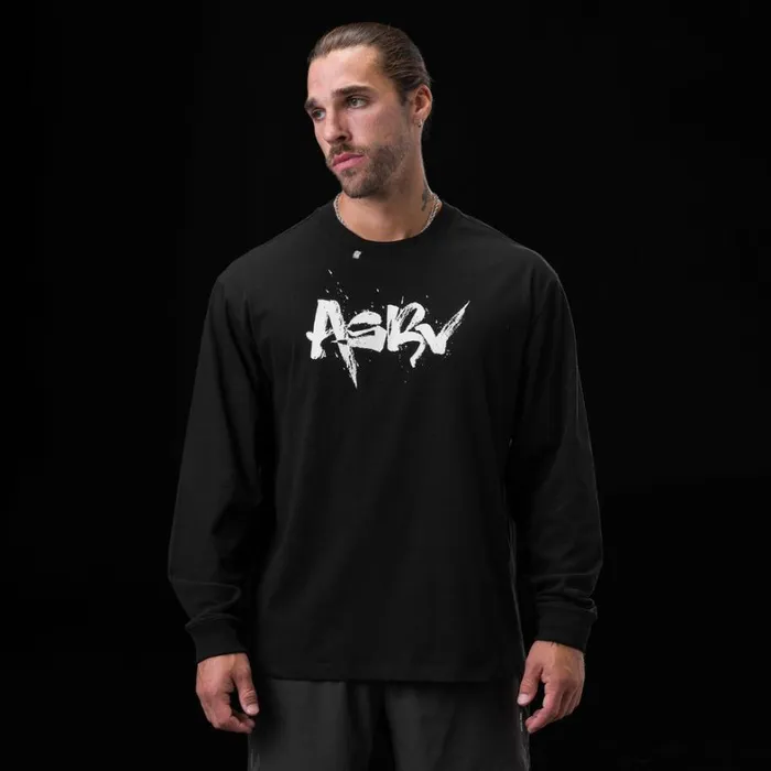 Long Sleeves Men ASRV Tech Essential Relaxed Long Sleeve Black 034koi034
