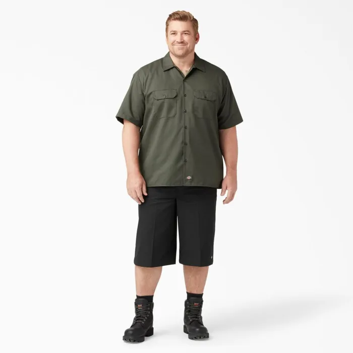 Loose Fit MultiUse Pocket Work Shorts 15034 Black Black bk Men Dickies Work Shorts Loose Fit MultiUse Pocket Work Shorts 15034 Black Black bk Men Dickies Work Shorts