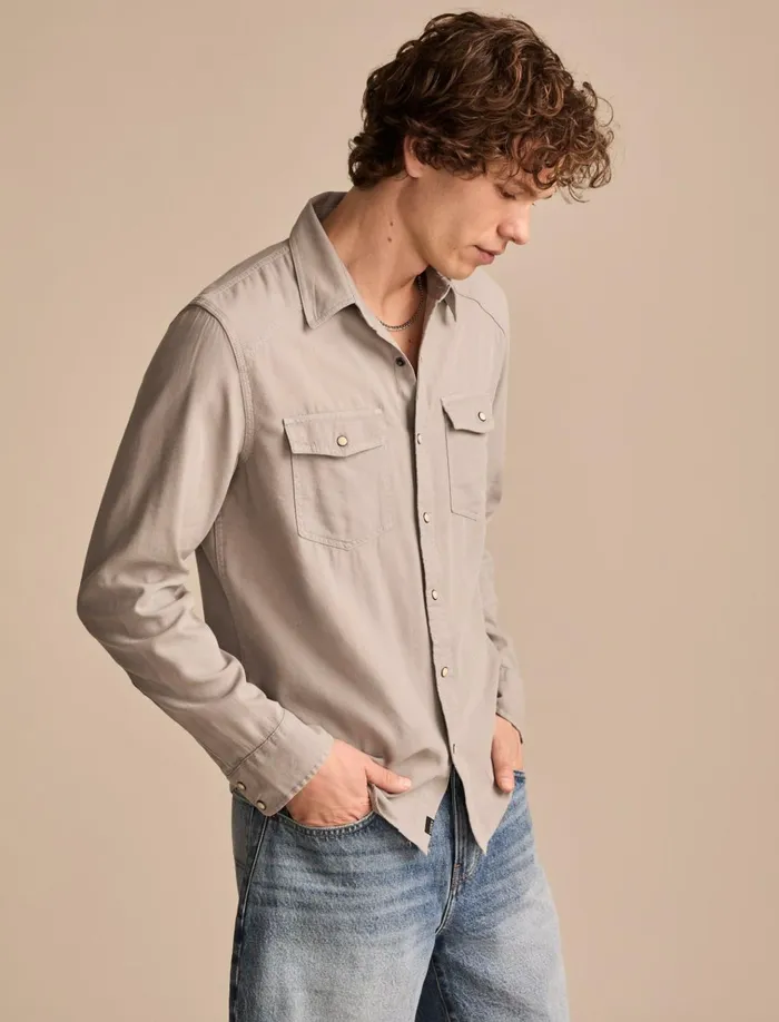 Ls Washed Wkwr Western Wet Weather Men Lucky Brand Shirts and Tops