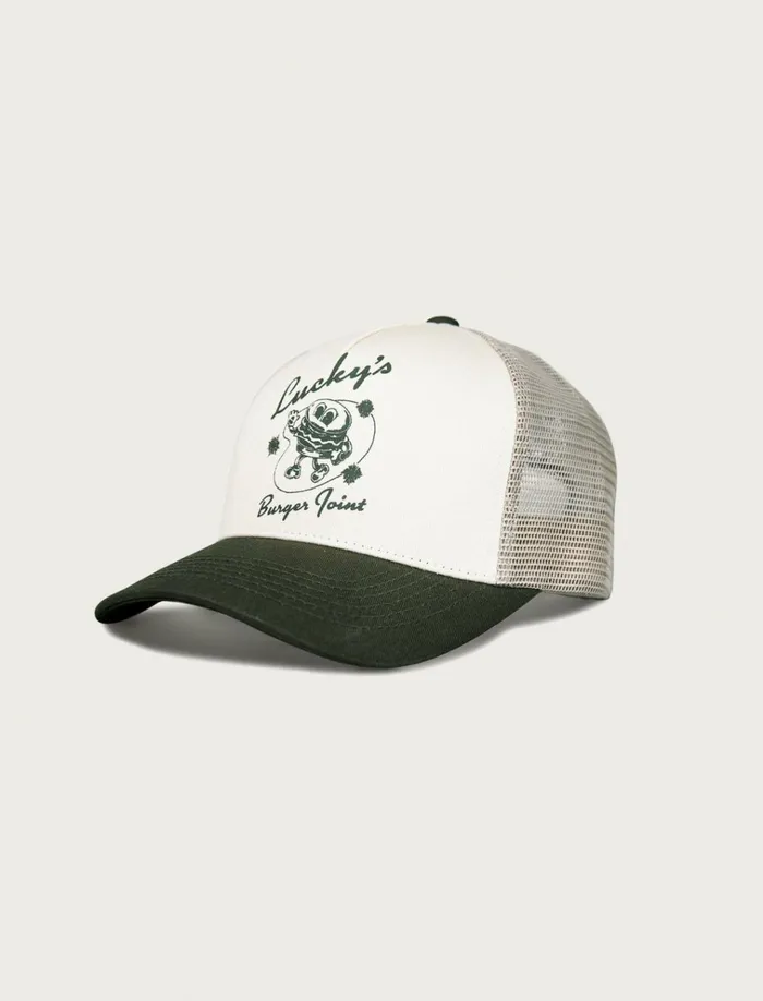 Luckys Burger Joint Trucker Light Green Women Lucky Brand Hats