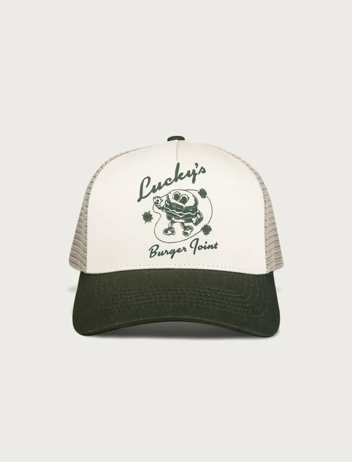 Luckys Burger Joint Trucker Light Green Women Lucky Brand Hats