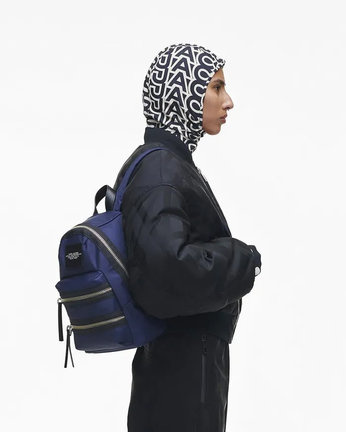 Marc Jacobs Backpacks Women The Biker Nylon Medium Backpack Midnight Blue