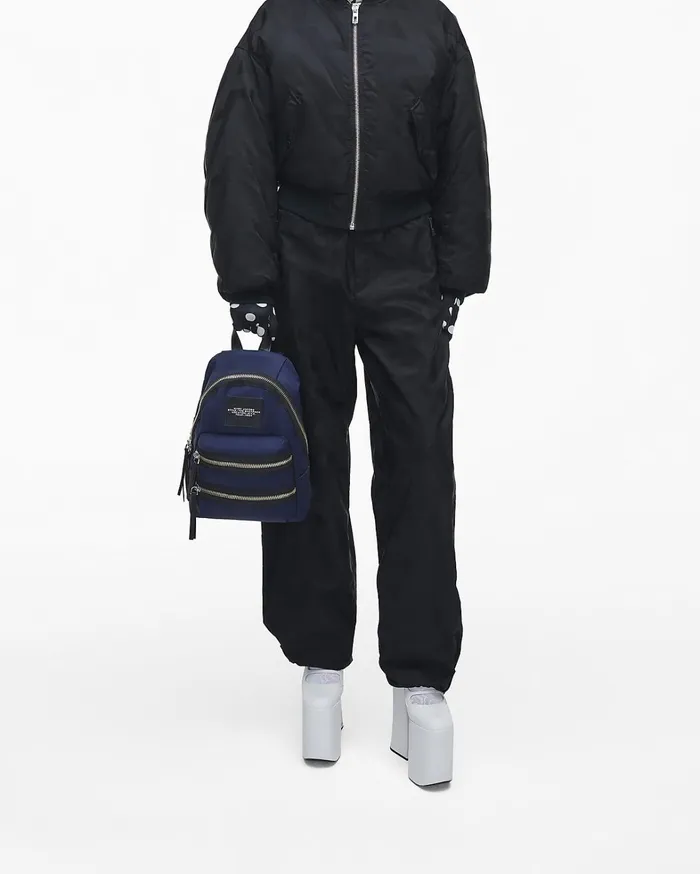 Marc Jacobs Backpacks Women The Biker Nylon Medium Backpack Midnight Blue