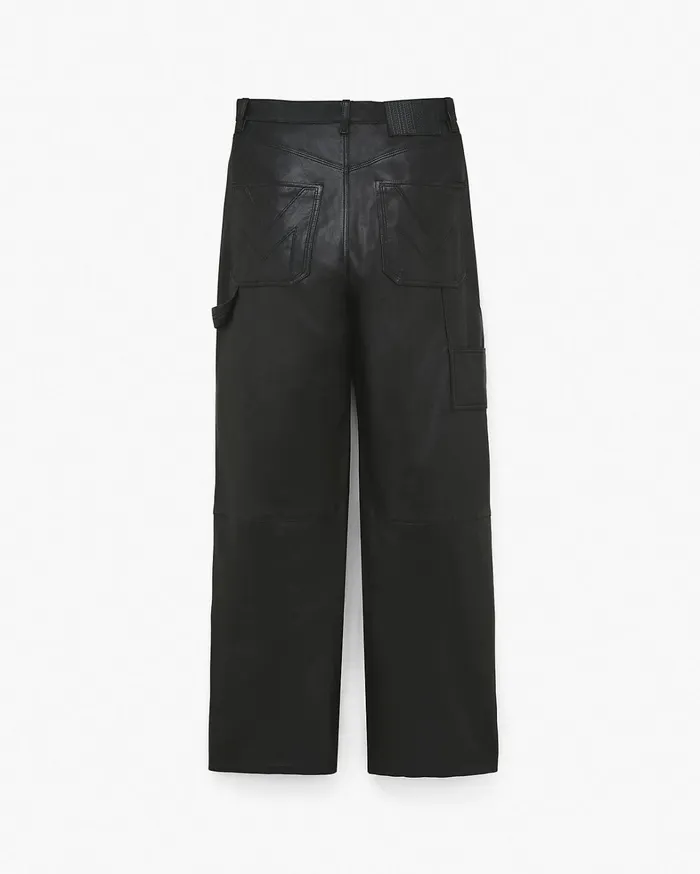 Marc Jacobs Bottoms Women Oversized Leather Pant Black