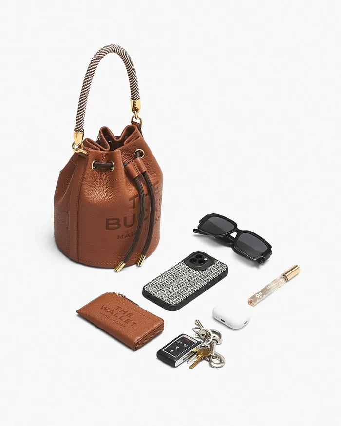 Marc Jacobs Crossbody Bags Women The Leather Bucket Bag Argan Oil