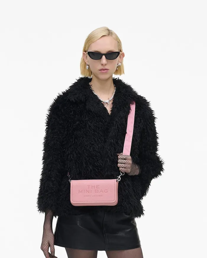 Marc Jacobs Crossbody Bags Women The Leather Mini Bag Ribbon Pink
