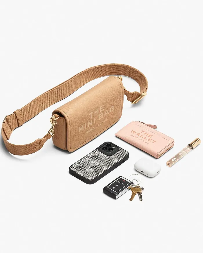 Marc Jacobs Crossbody Bags Women The Leather Mini Bag Ribbon Pink