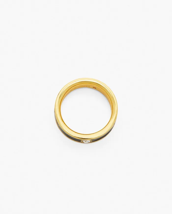 Marc Jacobs Rings Women Enamel Ring Goldblack