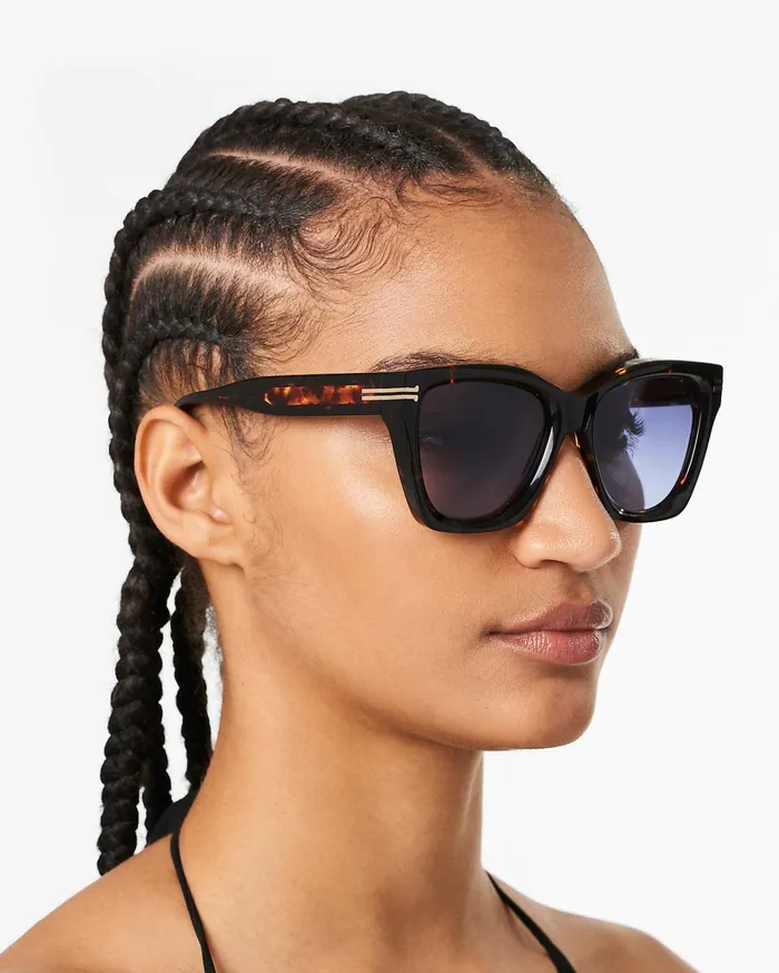 Marc Jacobs Sunglasses Women Icon Edge Oversized Square Sunglasses Havana