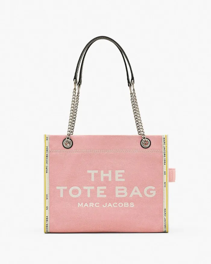 Marc Jacobs The Tote Bag Women The Denim Chain Medium Tote Bag Ribbon Pink