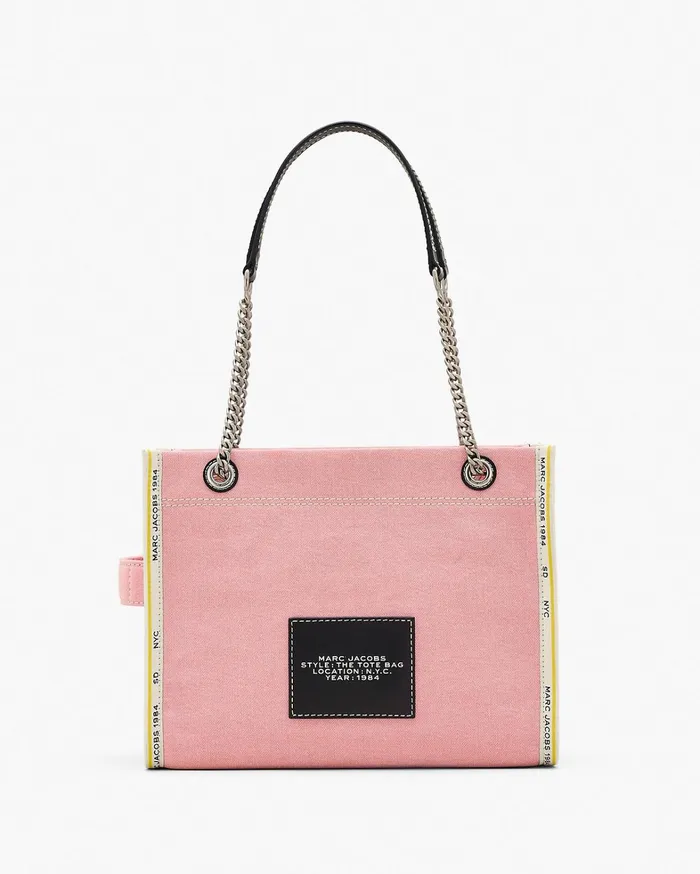 Marc Jacobs The Tote Bag Women The Denim Chain Medium Tote Bag Ribbon Pink