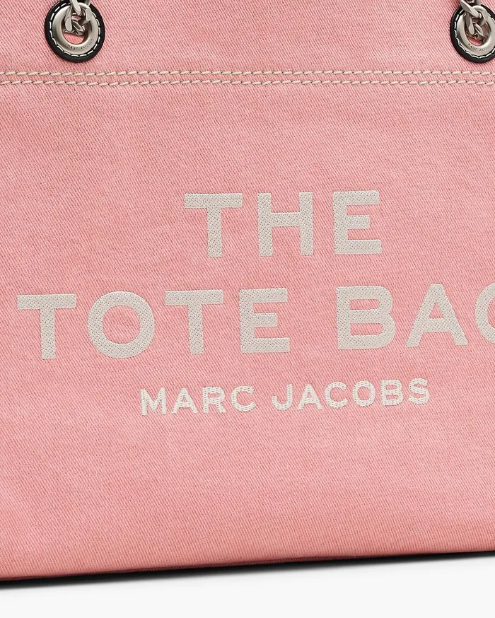Marc Jacobs The Tote Bag Women The Denim Chain Medium Tote Bag Ribbon Pink