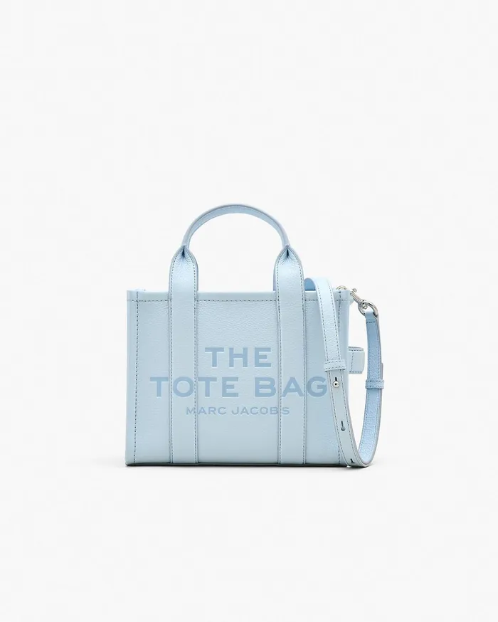 Marc Jacobs The Tote Bag Women The Leather Small Tote Bag Cloud Blue