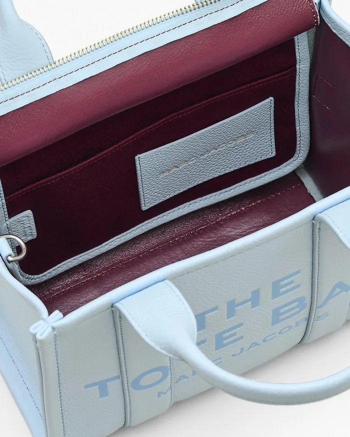 Marc Jacobs The Tote Bag Women The Leather Small Tote Bag Cloud Blue