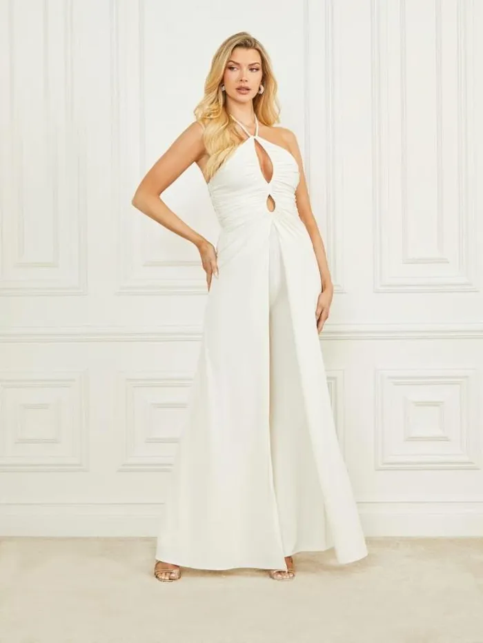 Marciano Frida Draped Jumpsuit Pale Pearl Women Dresses