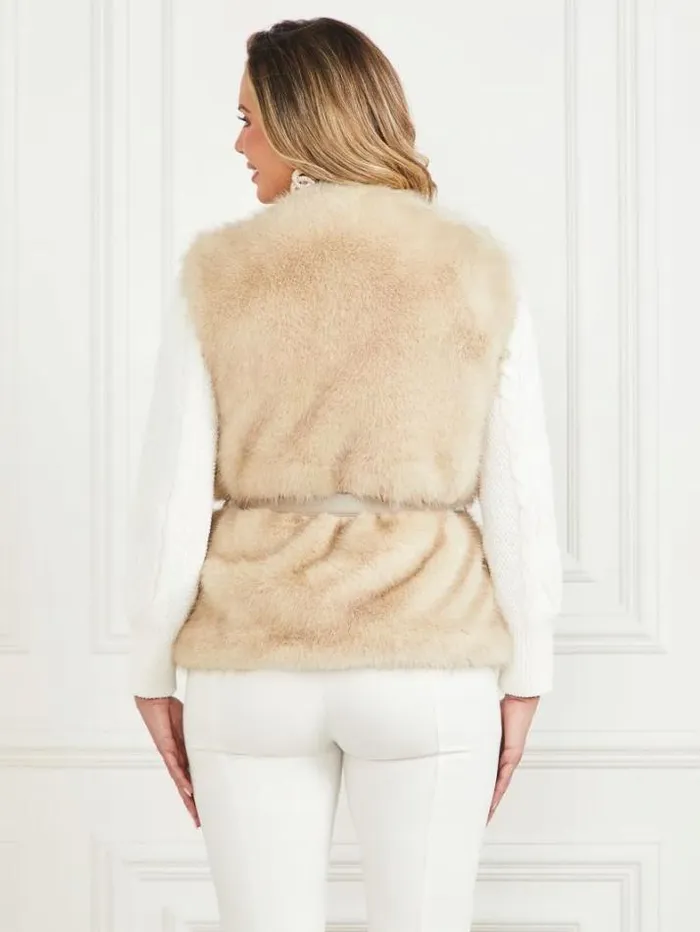 Marciano Honey FauxFur Vest Fawn Taupe Women Jackets Marciano Honey FauxFur Vest Fawn Taupe Women Jackets