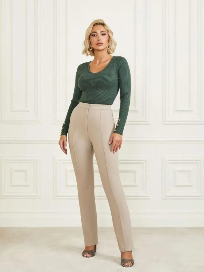 Marciano Logan Straight Leg Pant Natural Siena Women Bottoms Marciano Logan Straight Leg Pant Natural Siena Women Bottoms