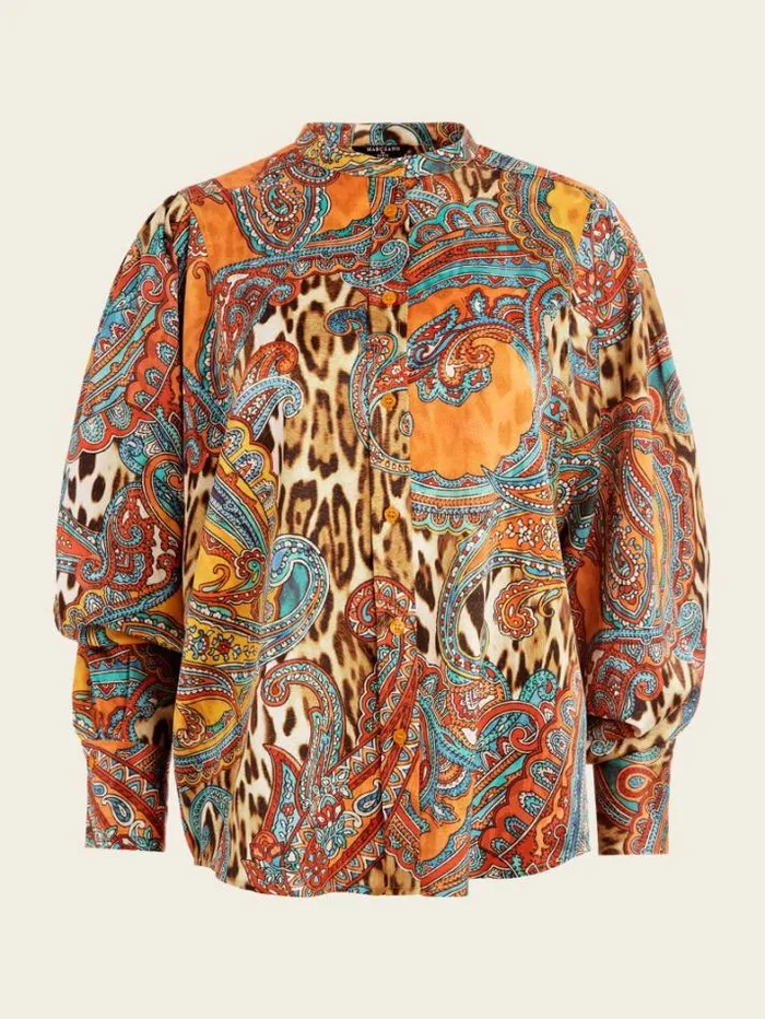 Marciano Phoenix Rising Yvonne Blouse Phoenix Rising Print Women Tops And Sweaters Marciano Phoenix Rising Yvonne Blouse Phoenix Rising Print Women Tops And Sweaters