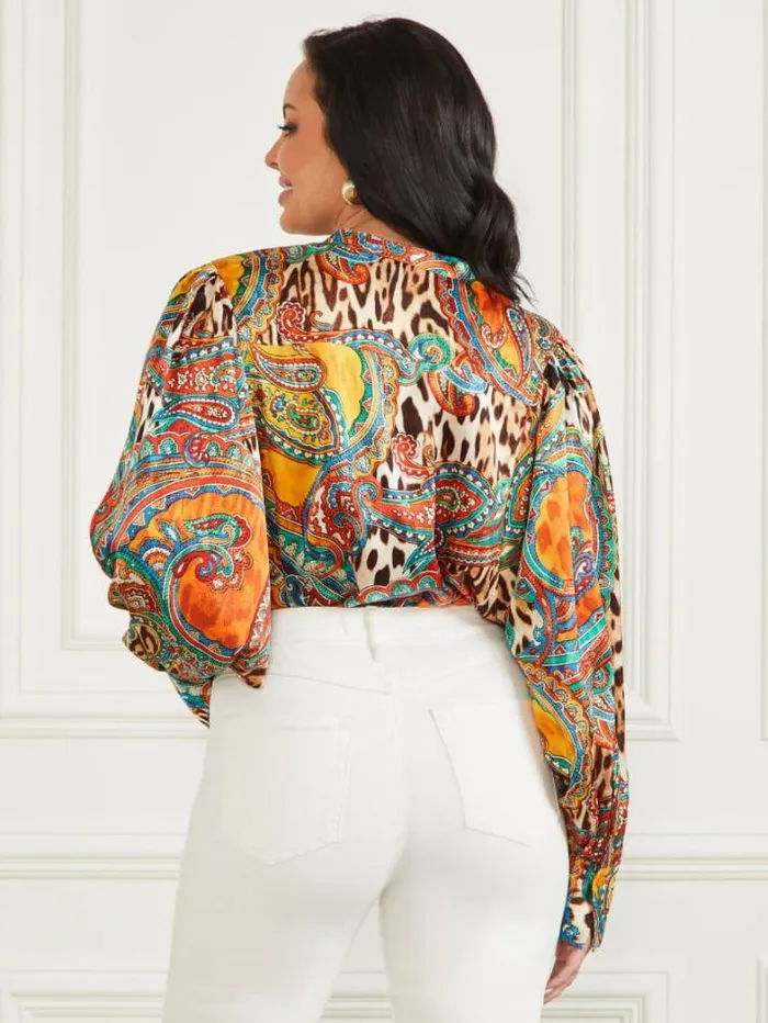 Marciano Phoenix Rising Yvonne Blouse Phoenix Rising Print Women Tops And Sweaters Marciano Phoenix Rising Yvonne Blouse Phoenix Rising Print Women Tops And Sweaters