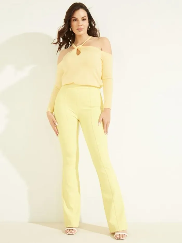 Marciano Priya ColdShoulder Sweater Top Cornsilk Women Tops And Sweaters Marciano Priya ColdShoulder Sweater Top Cornsilk Women Tops And Sweaters