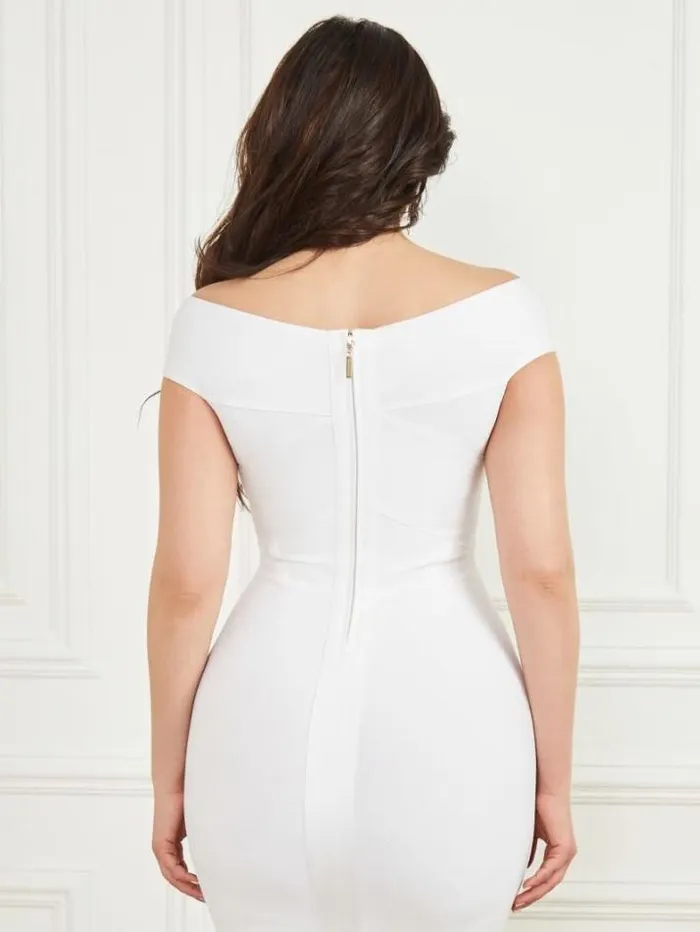 Marciano Rachel Bandage Dress Blanc Pur Women Dresses Marciano Rachel Bandage Dress Blanc Pur Women Dresses