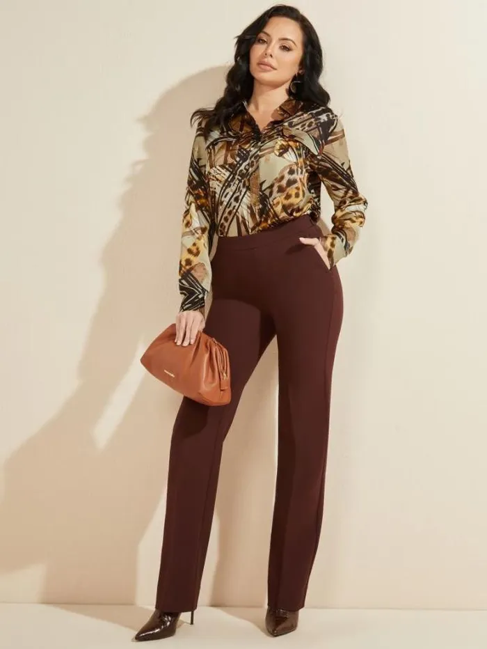 Marciano The Essence Blouse Leopard Lines Women Tops And Sweaters
