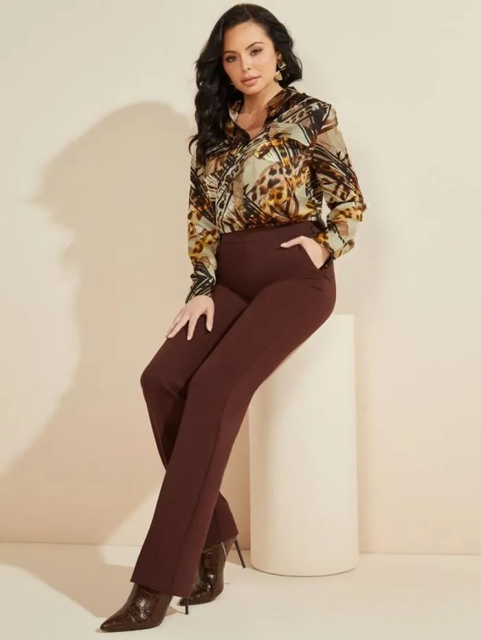 Marciano The Essence Blouse Leopard Lines Women Tops And Sweaters