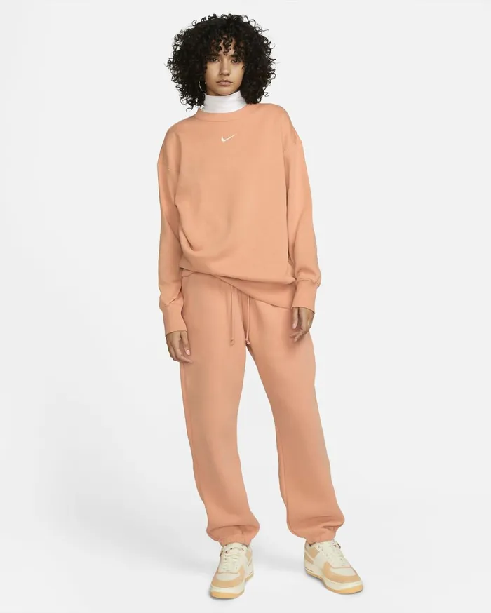 Matching Sets Women Nike Sportswear Phoenix Fleece Amber Brownsail