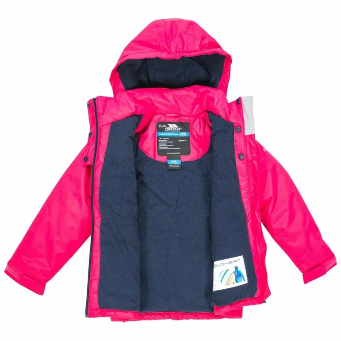 Maybole Girls039 Padded Waterproof Jacket Raspberry Kids Trespass School Jackets Maybole Girls039 Padded Waterproof Jacket Raspberry Kids Trespass School Jackets