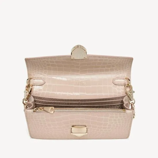 Mayfair Clutch 2 Soft Taupe Patent Croc Women Aspinal Of London Mayfair