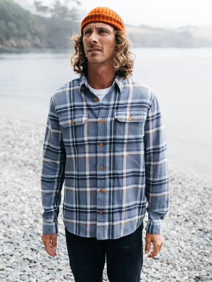 Men Beardsmore Shirt Blue Check Finisterre Shirts