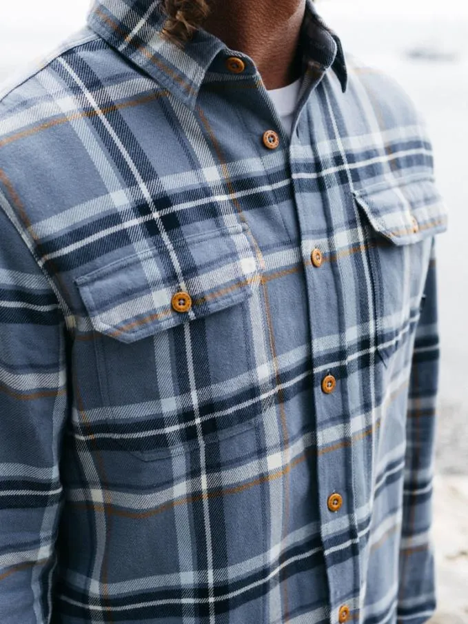 Men Beardsmore Shirt Blue Check Finisterre Shirts