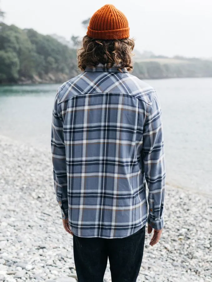 Men Beardsmore Shirt Blue Check Finisterre Shirts